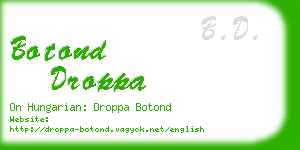 botond droppa business card
